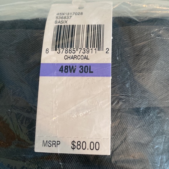 Izod charcoal dress pants, 48x30 double pleat - Picture 2 of 3